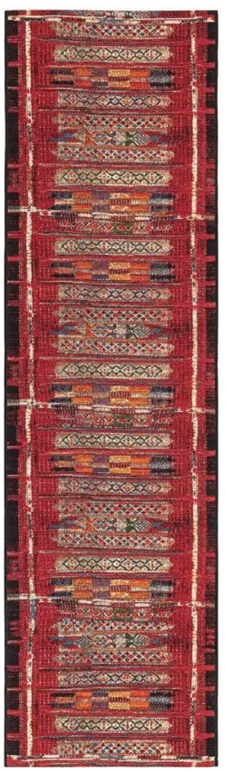 Liora Manne Marina Tribal Stripe Indoor/Outdoor Area Rug in Red by Trans-Ocean Import Co Inc