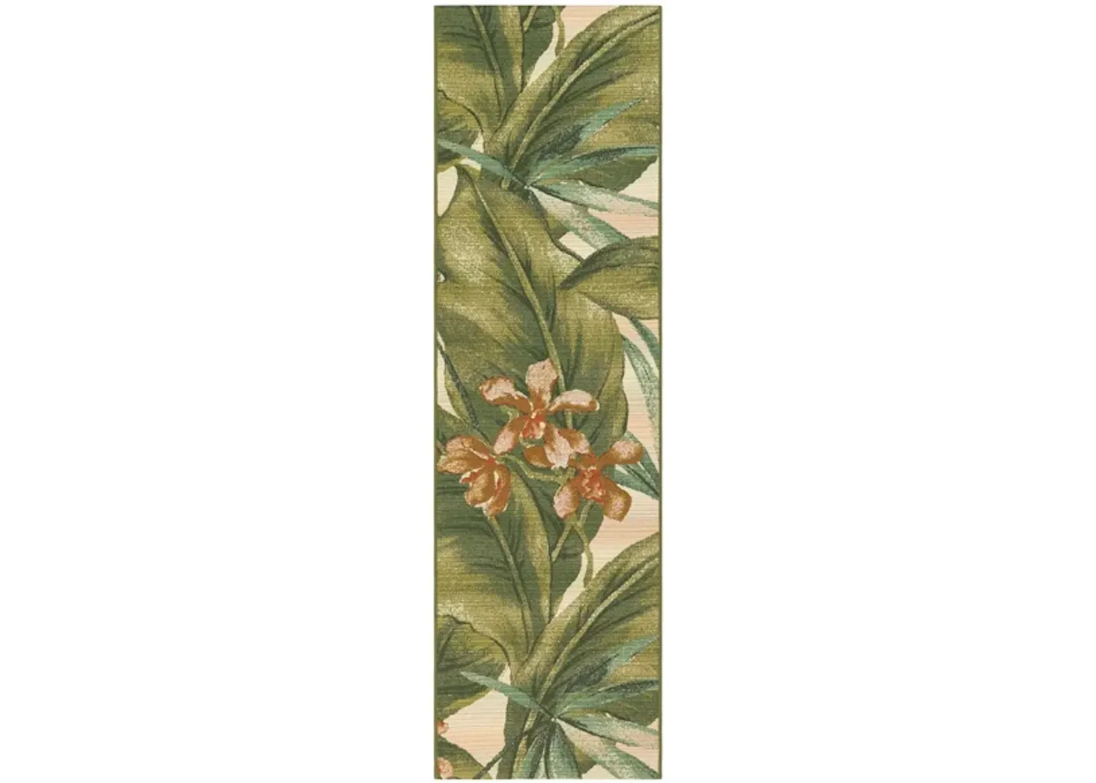 Liora Manne Marina Tropical Leaf Indoor/Outdoor Area Rug in Cream by Trans-Ocean Import Co Inc