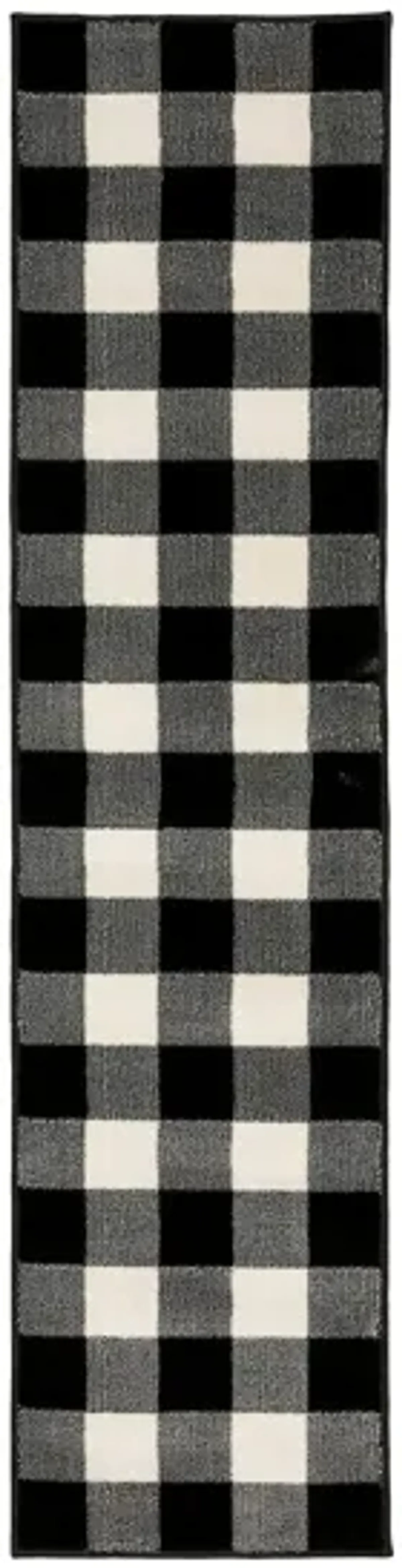 Carlotta Runner Rug in Black/Ivory by Bellanest