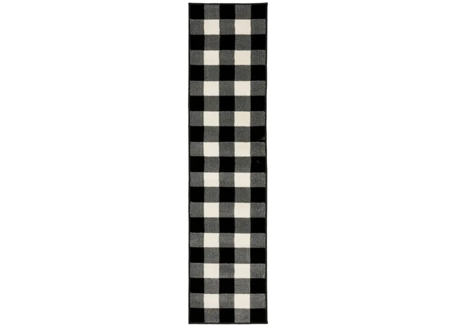 Carlotta Runner Rug in Black/Ivory by Bellanest