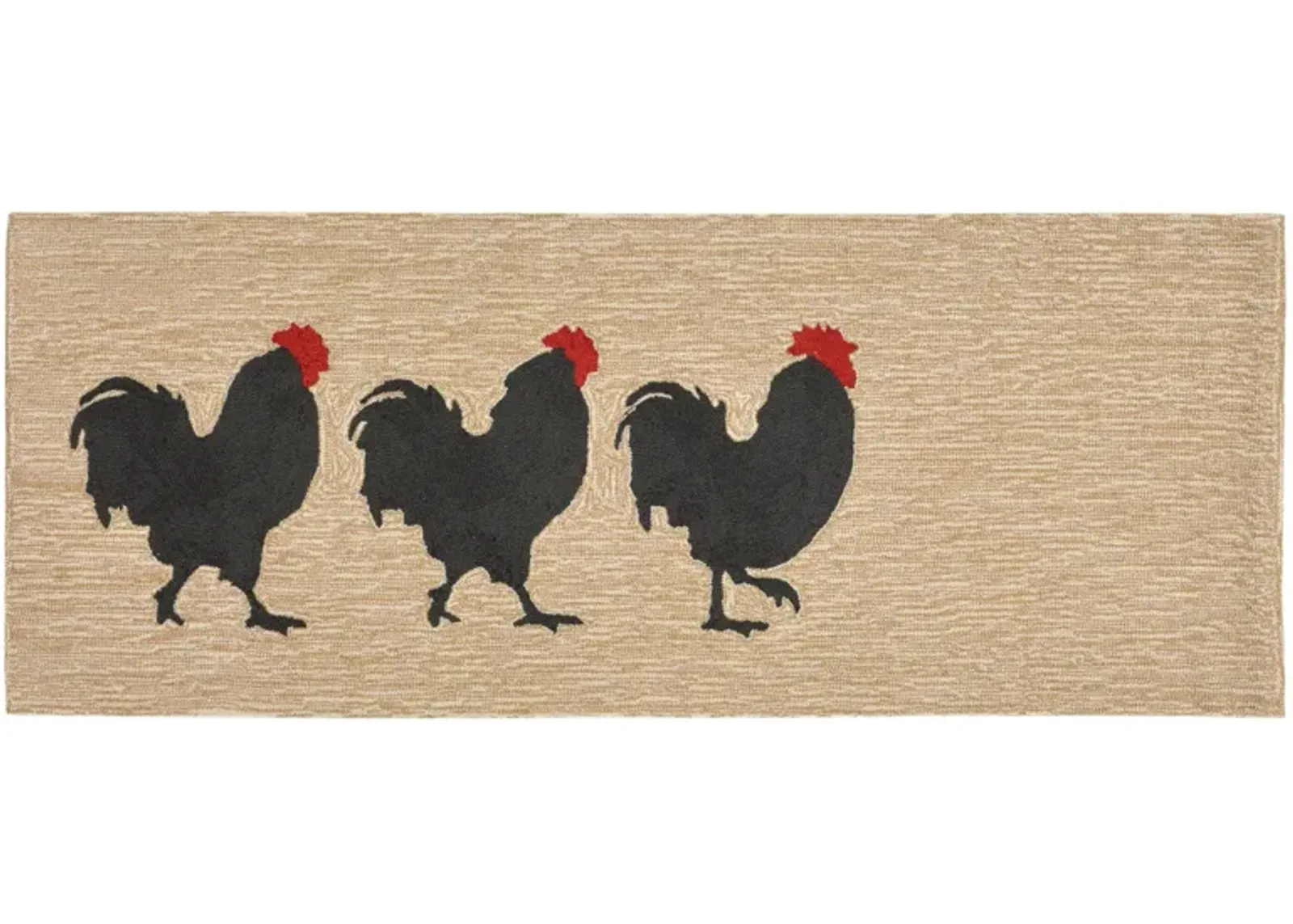 Frontporch Roosters Indoor/Outdoor Area Rug in Neutral by Trans-Ocean Import Co Inc