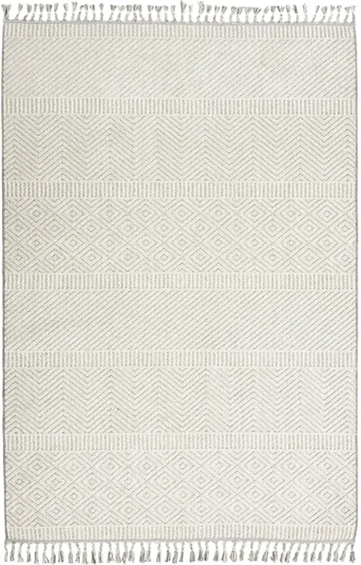 Pendleton Area Rug in Grey/Ivory by Nourison