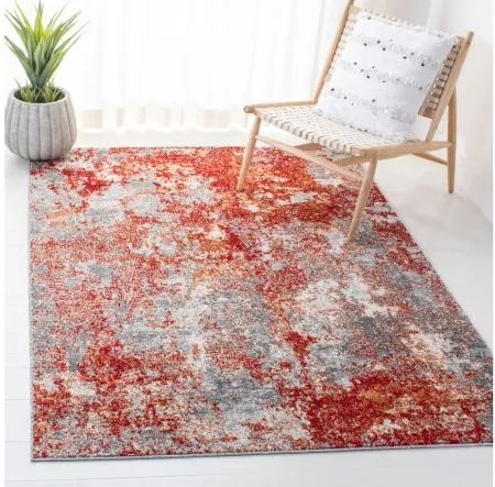 Iommi Area Rug in Red & Gray by Safavieh