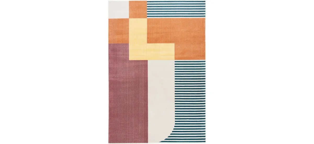 Olli Area Rug in Rust/Yellow by Safavieh