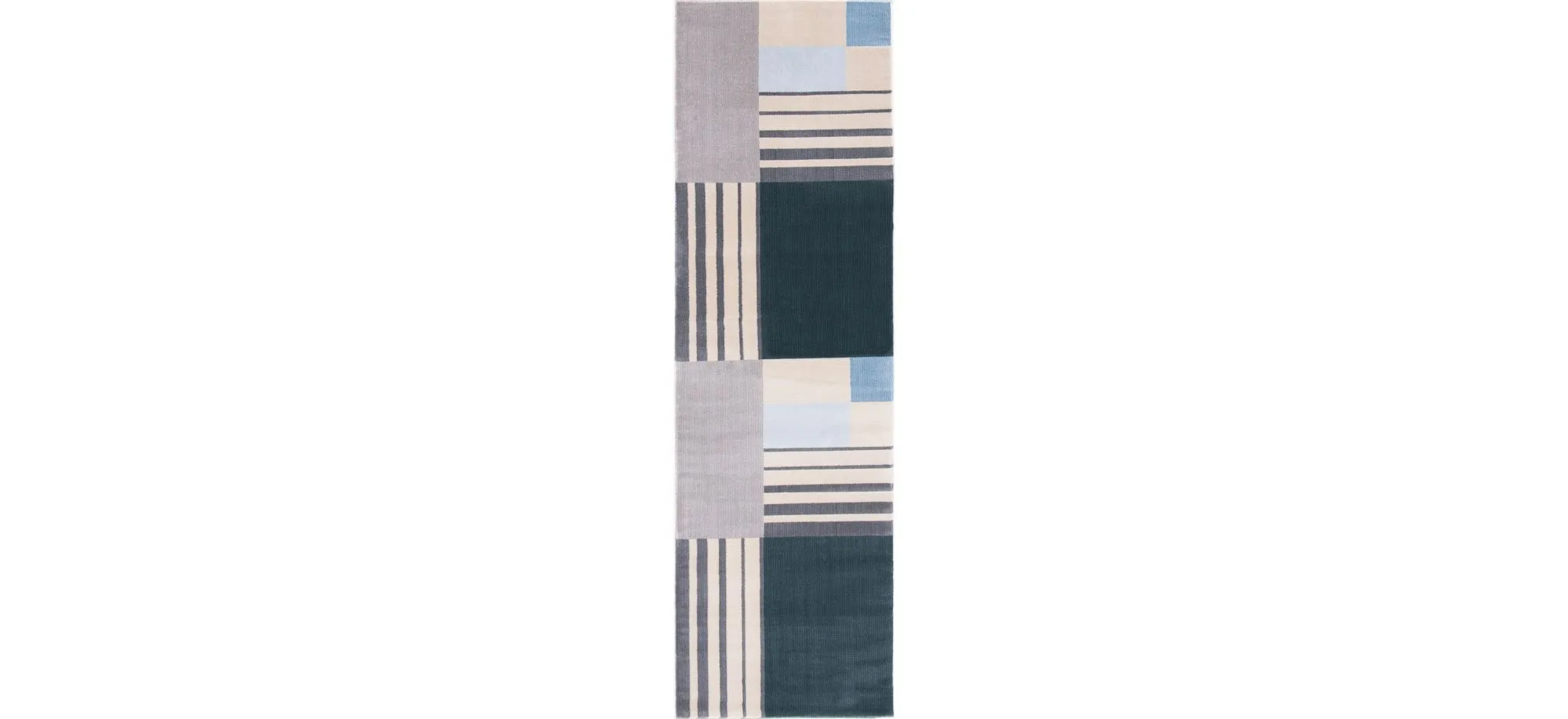 Operan Runner Rug in Charcoal/Beige by Safavieh