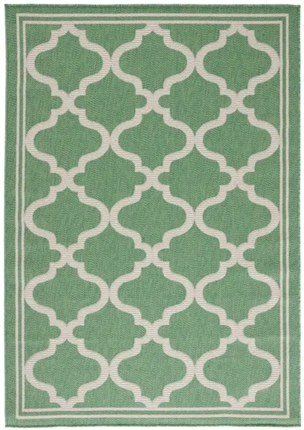 Bermuda Morocco Indoor/Outdoor Area Rug in Green & Beige by Safavieh