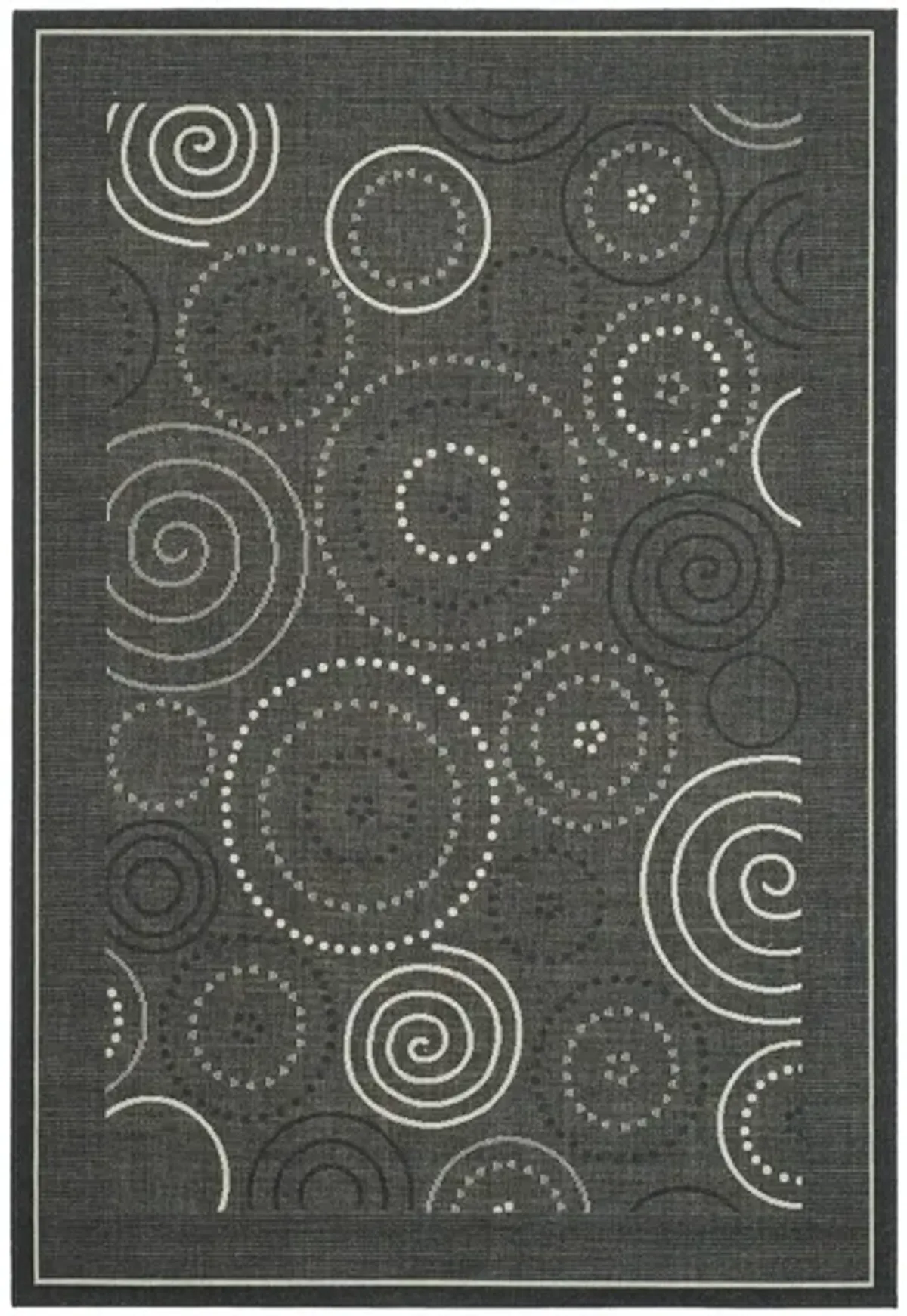 Courtyard Circles Indoor/Outdoor Area Rug