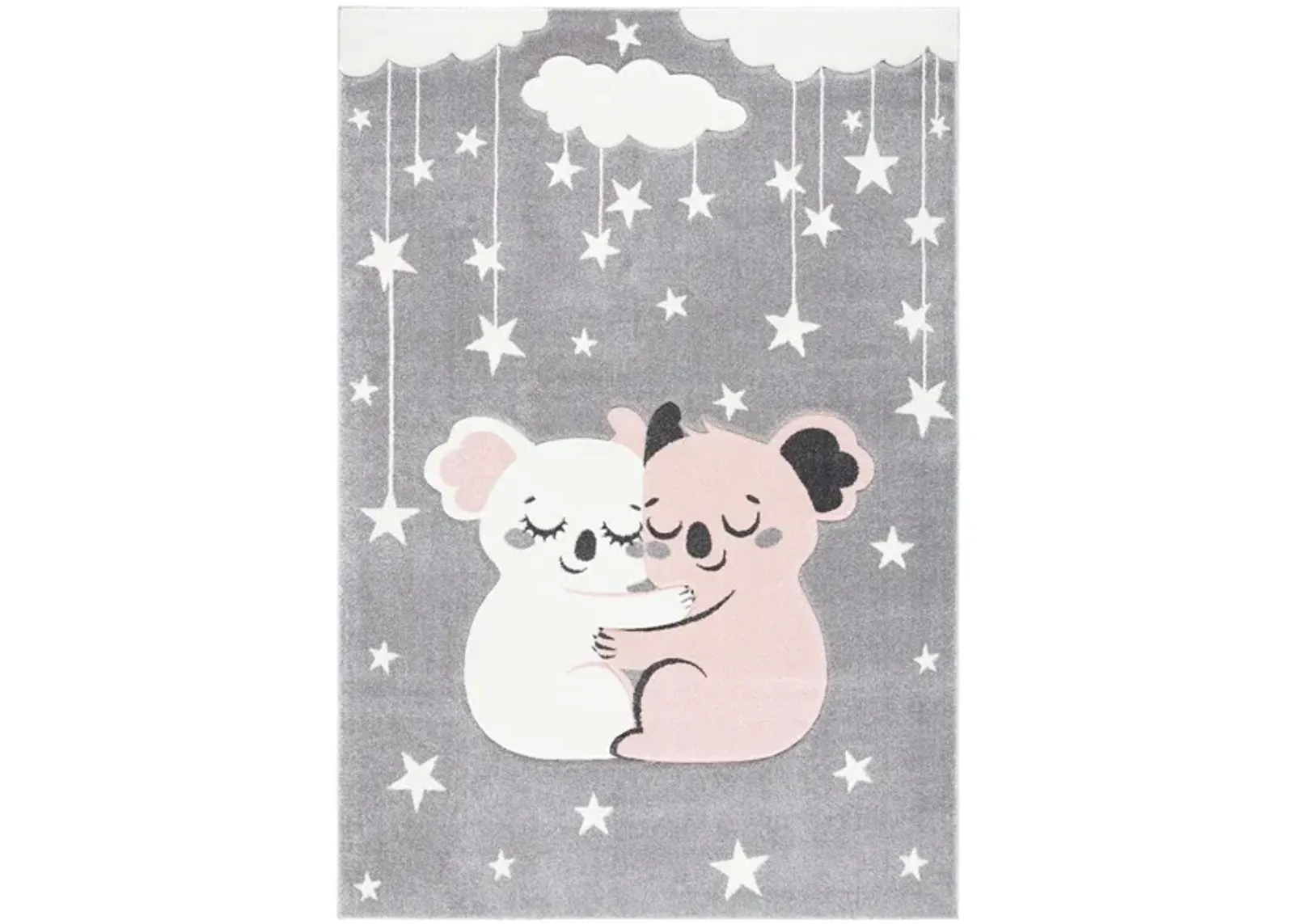 Carousel Koala Kids Area Rug in Gray & Ivory by Safavieh