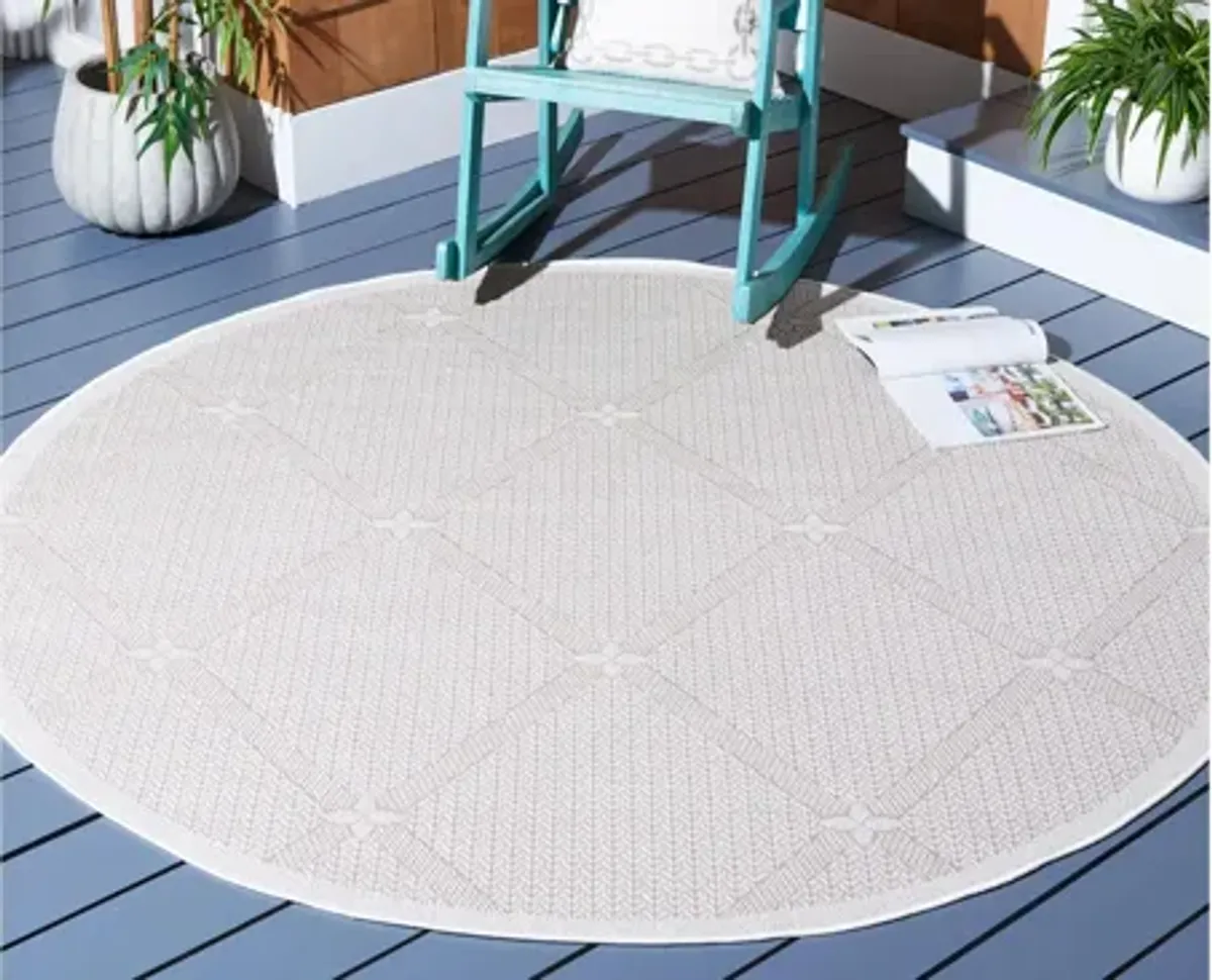 Bermuda Wide Diamond Indoor/Outdoor Round Area Rug