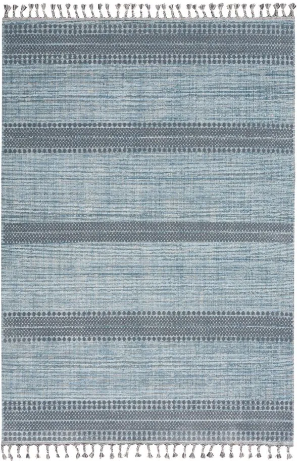 Tangier Area Rug in Light/Blue/Charcoal by Nourison