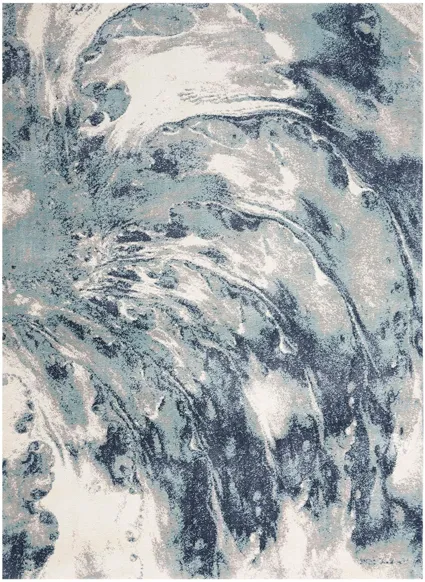 Neptune Area Rug in Blue/Ivory by Nourison