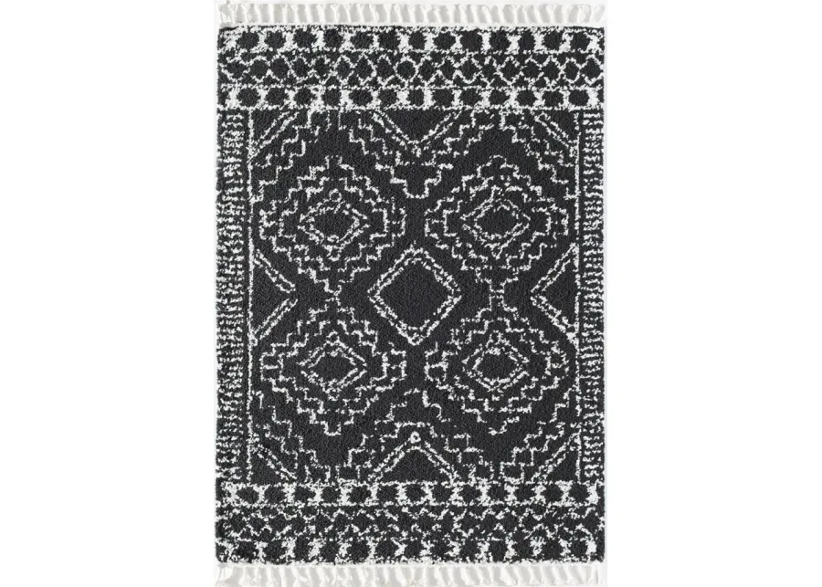 Moon Sable Area Rug in Black by Rugs America