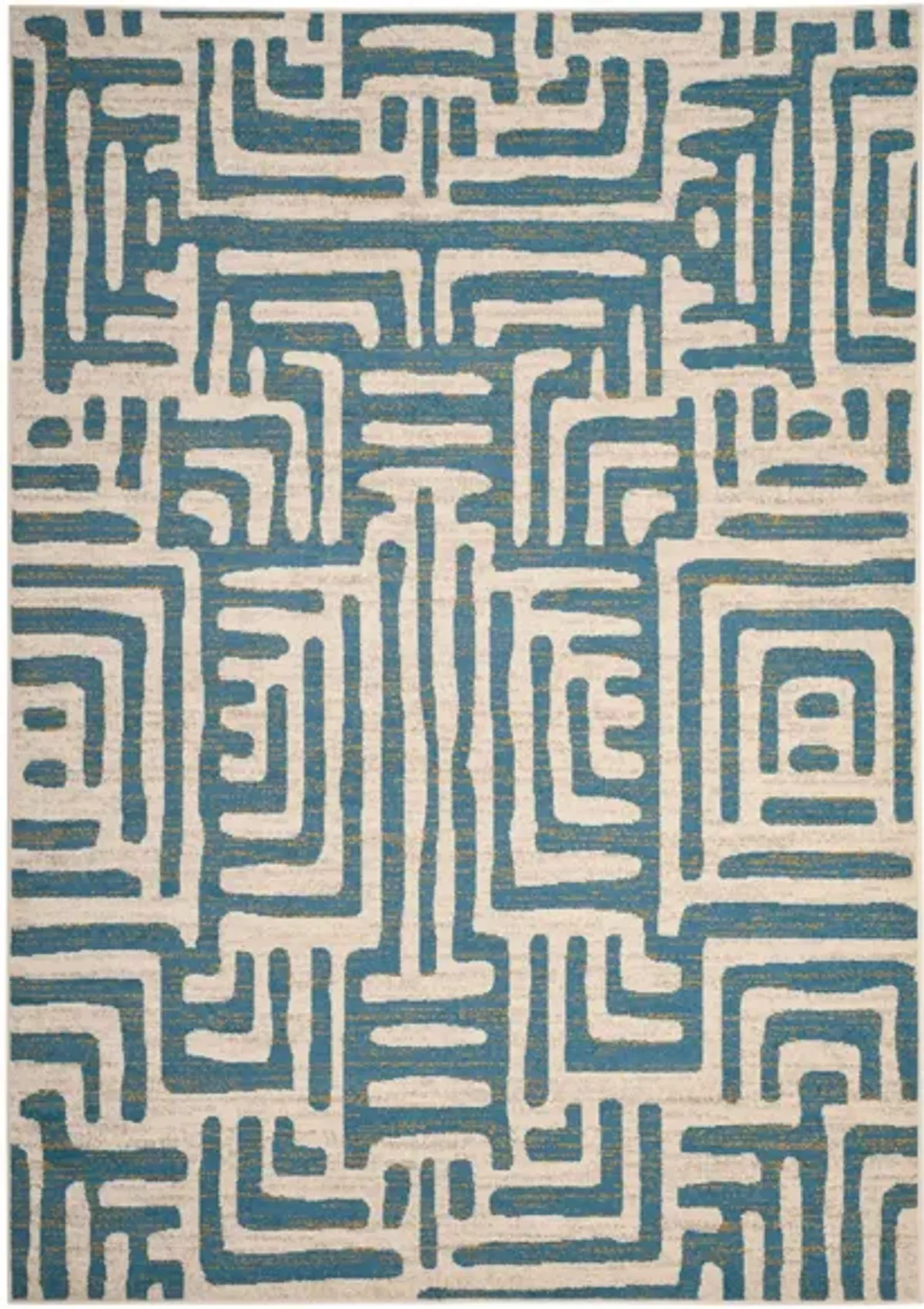 Rhine Blue Area Rug in Ivory / Blue by Safavieh