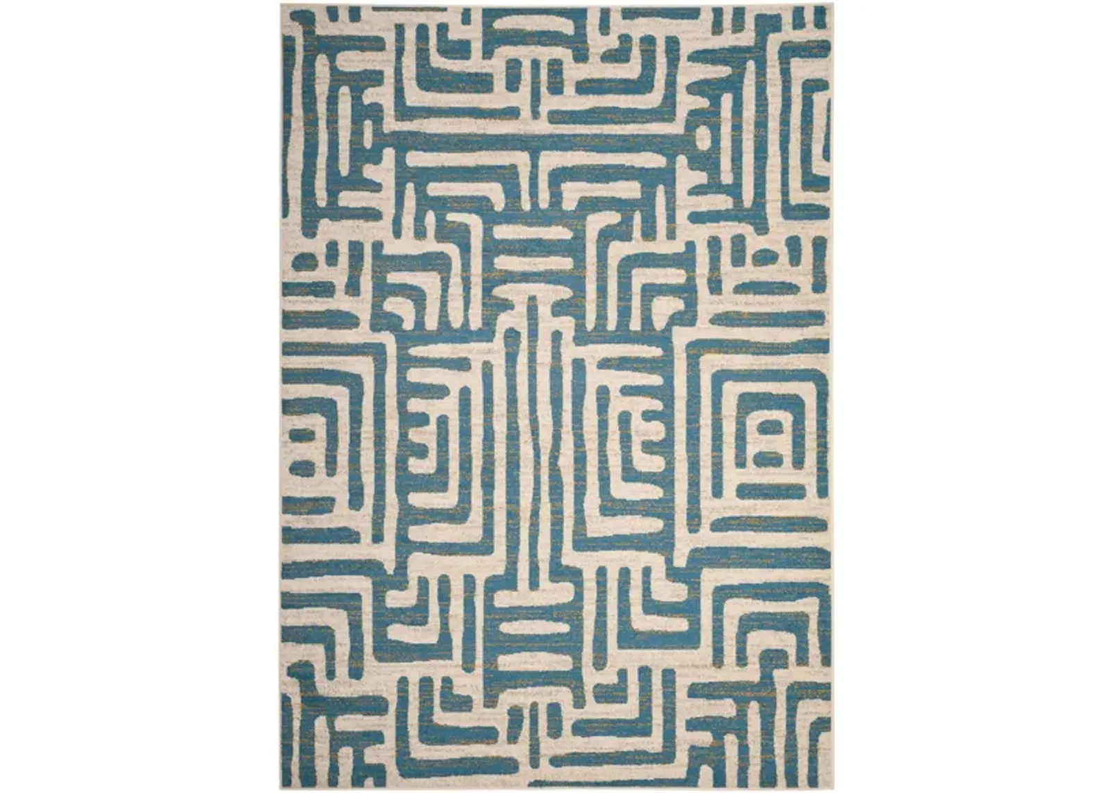 Rhine Blue Area Rug in Ivory / Blue by Safavieh