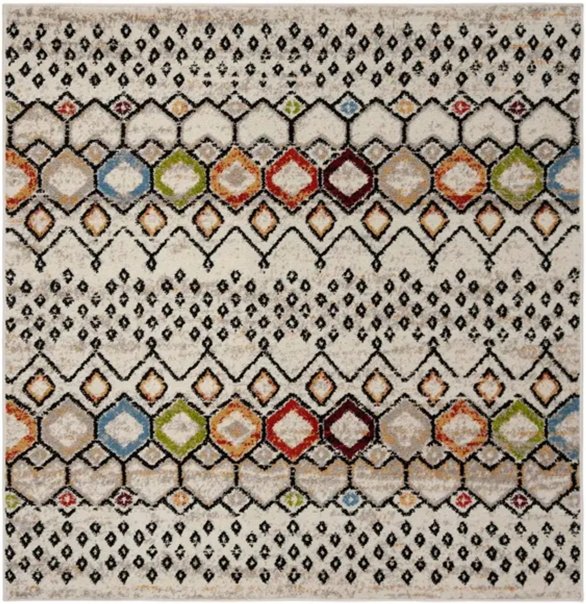 Halen Ivory Area Rug Square in Ivory by Safavieh