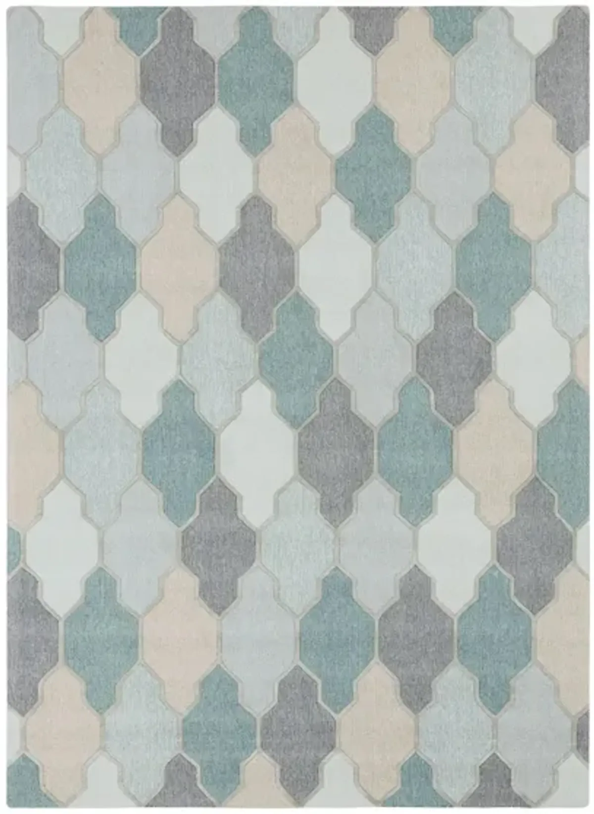 Pollack Area Rug in Medium Gray, Charcoal, Sage, Teal, Sea Foam, Taupe by Surya