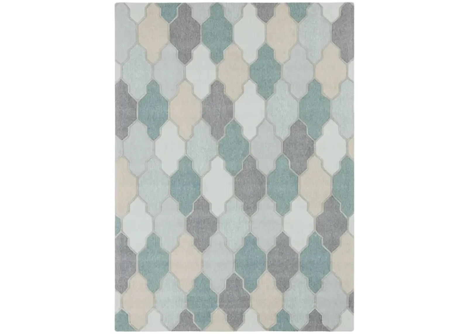 Pollack Area Rug in Medium Gray, Charcoal, Sage, Teal, Sea Foam, Taupe by Surya