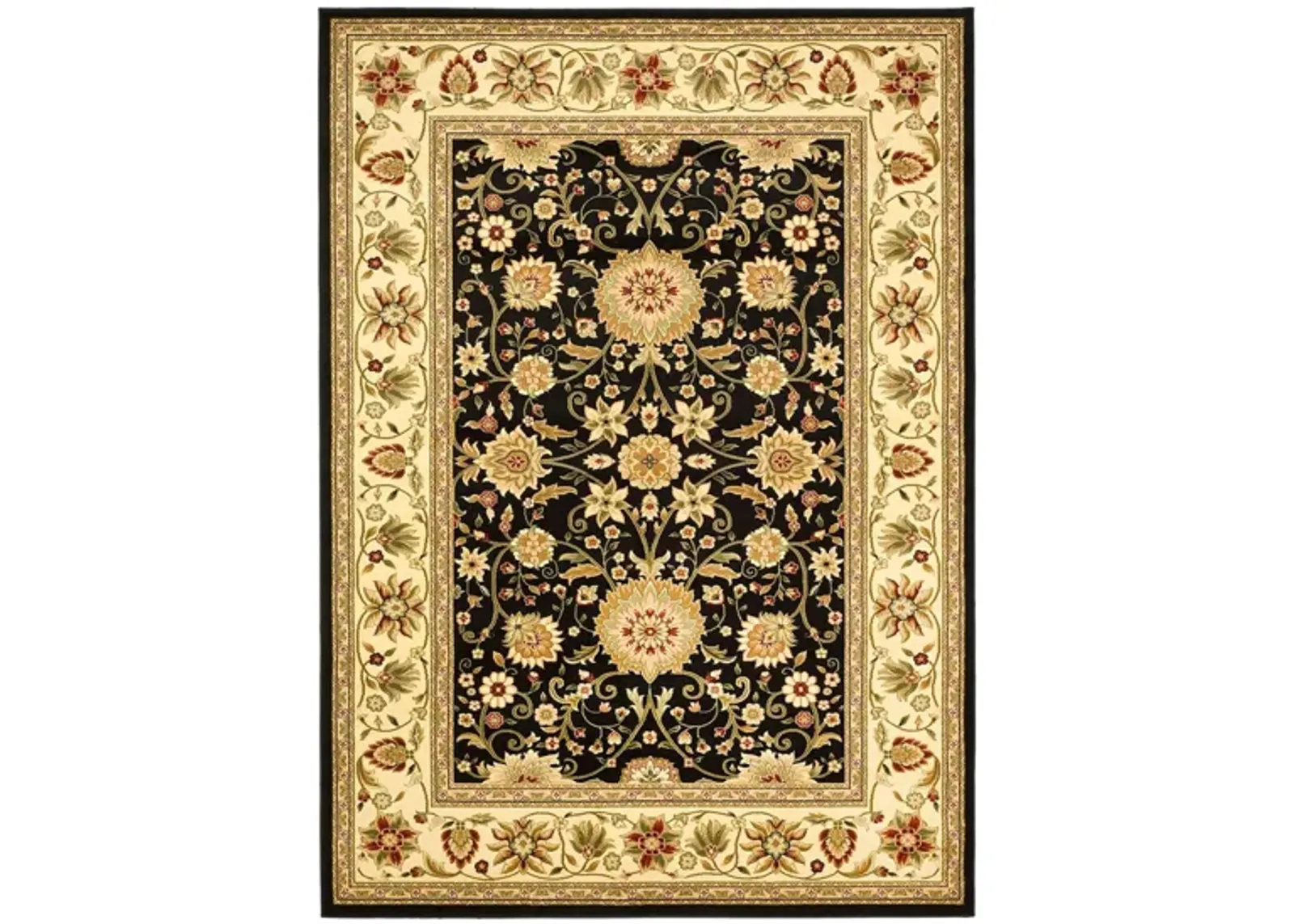 Lyndhurst Area Rug in Black / Ivory by Safavieh