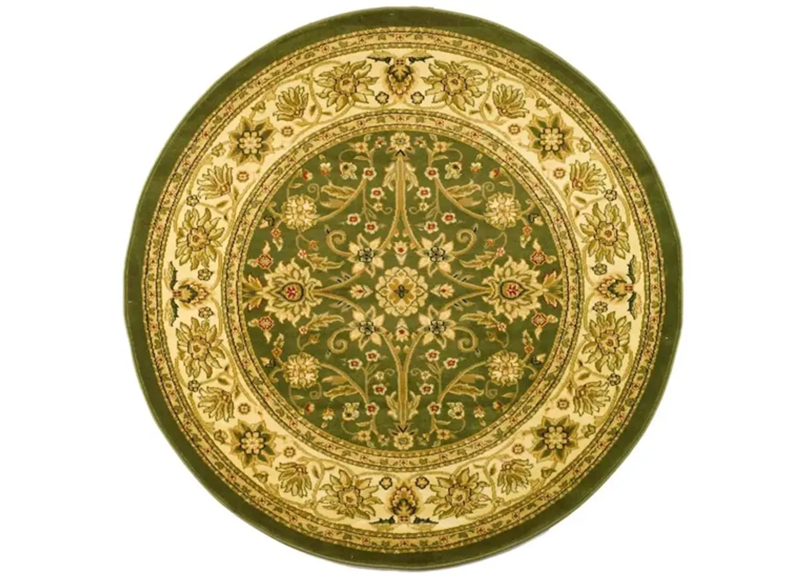 Lyndhurst Area Rug Round in Sage / Ivory by Safavieh