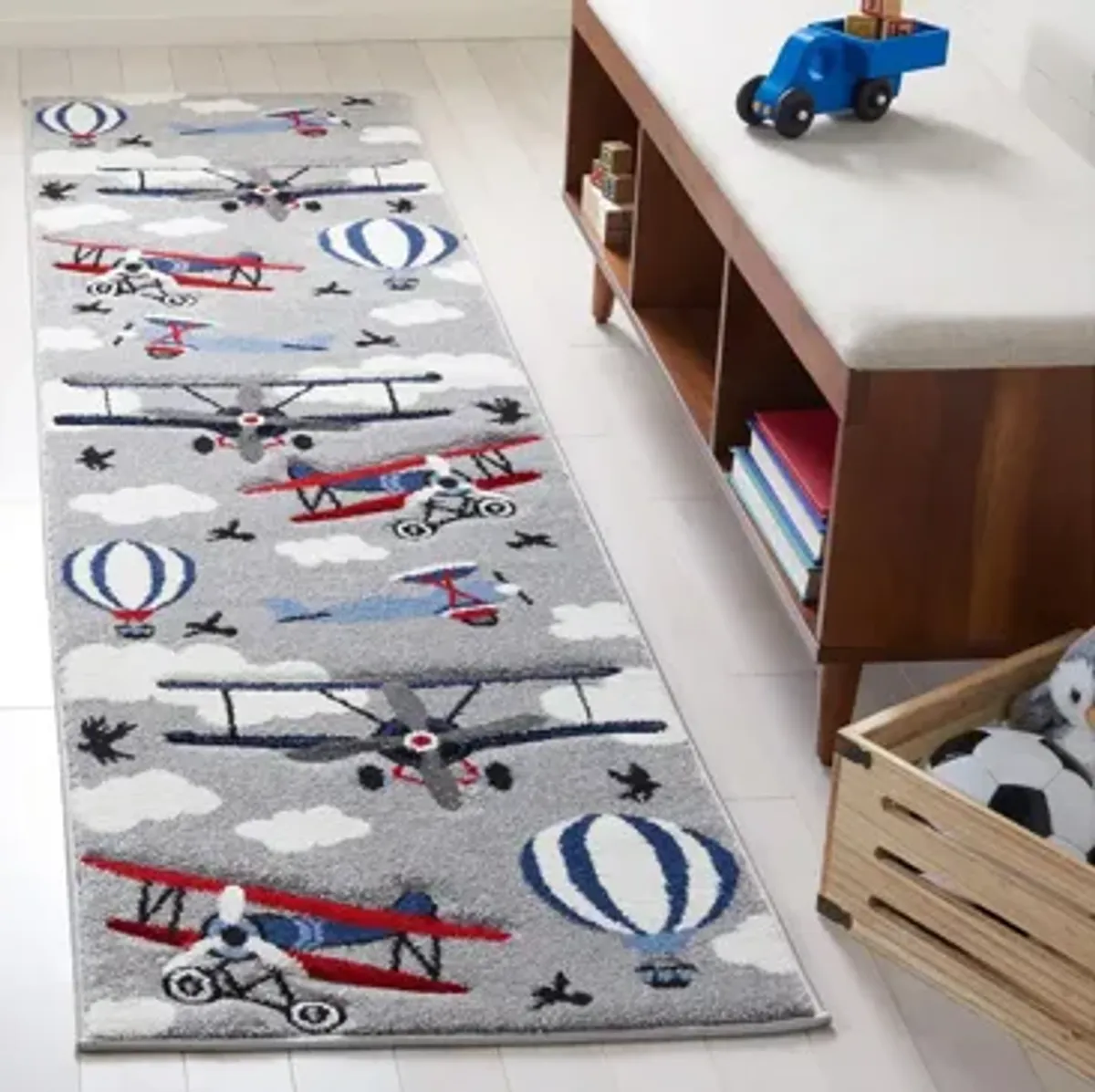 Carousel Airplanes Kids Runner Rug