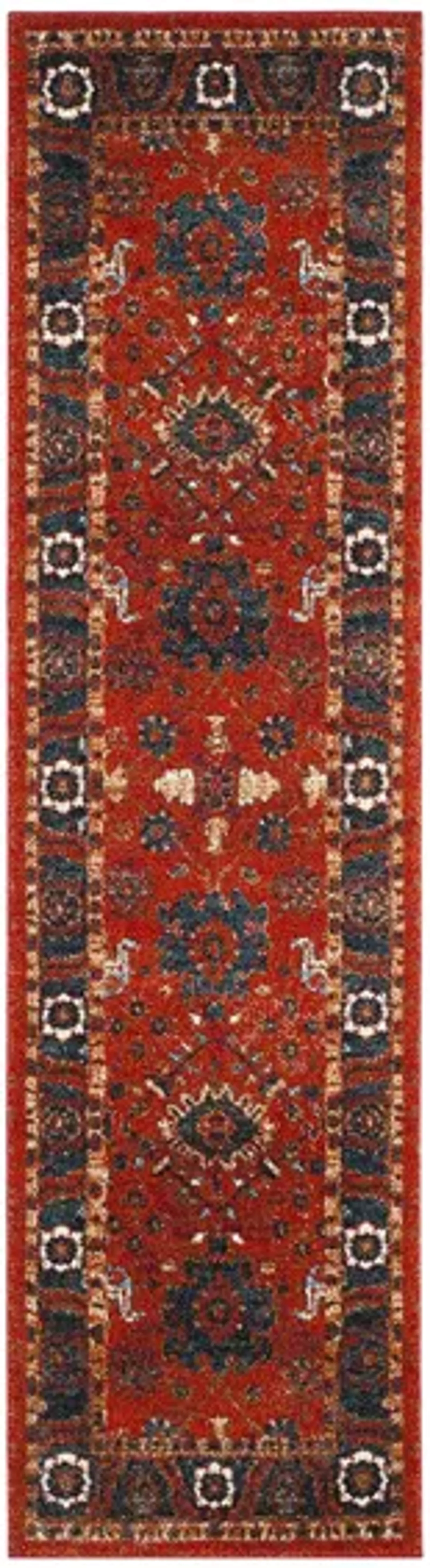 Avicenna Orange Runner Rug