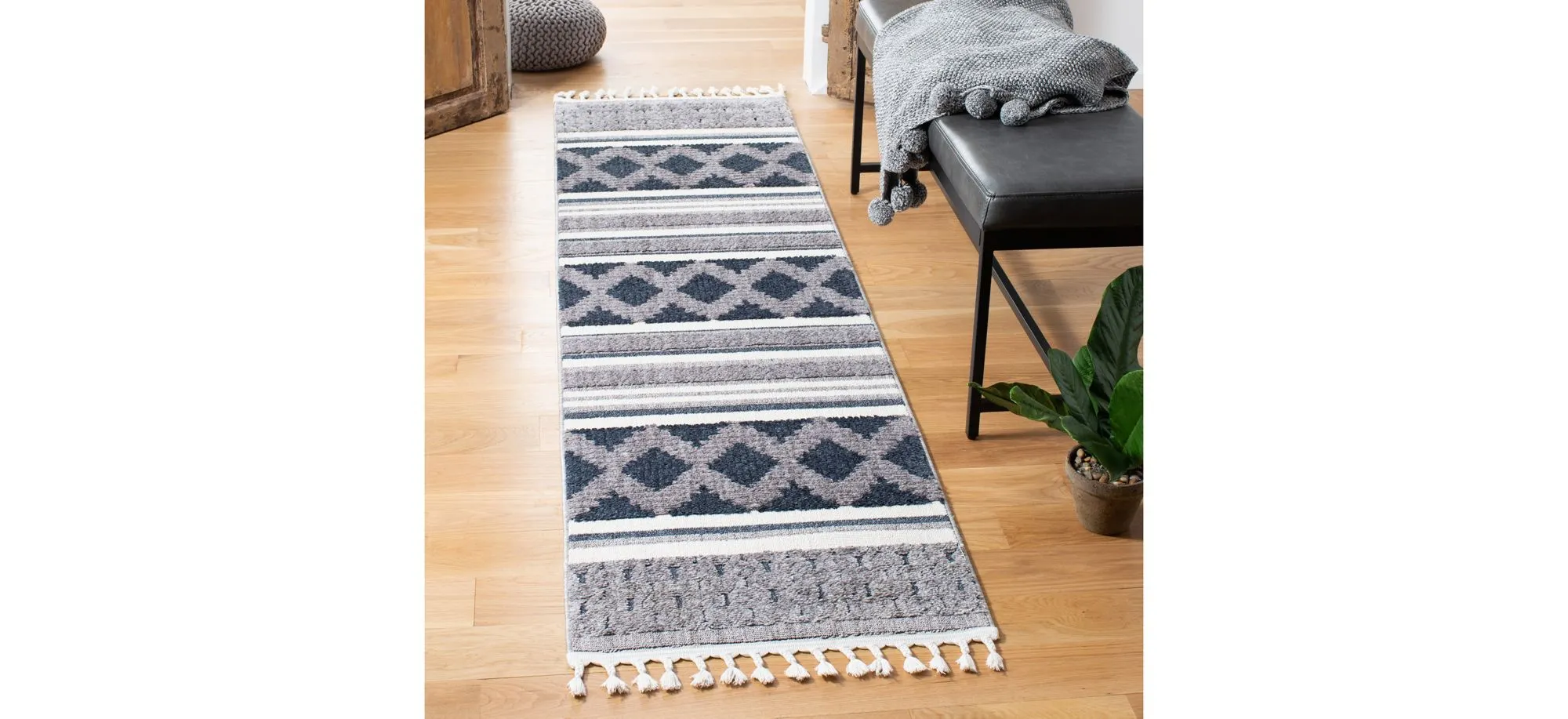 Marrakesh Runner Rug in Blue by Safavieh