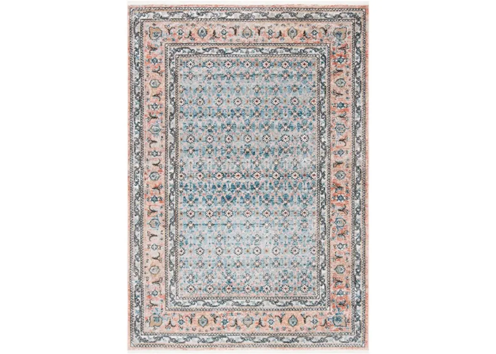 Shivan Area Rug in Blue / Rose by Safavieh