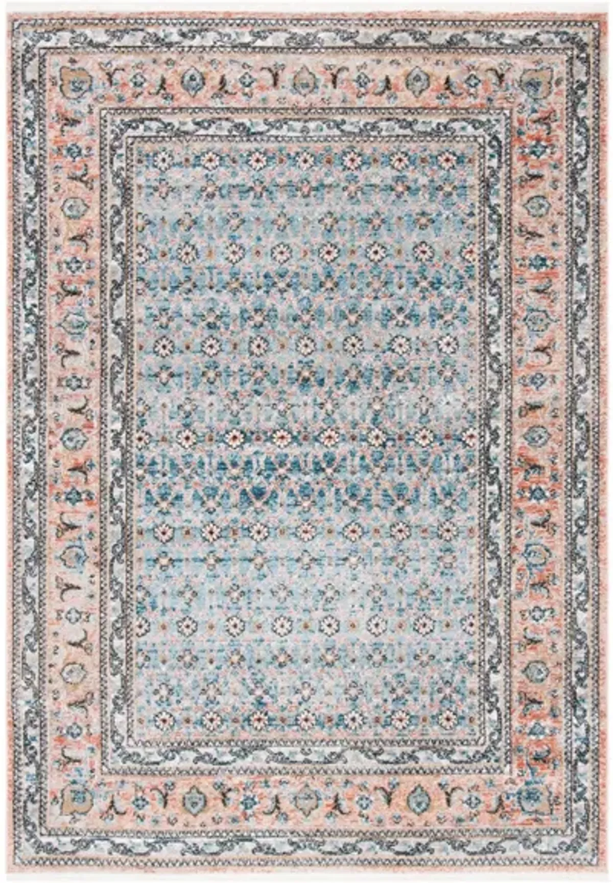 Shivan Area Rug in Blue / Rose by Safavieh