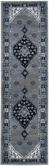 Jahan Blue Runner Rug in Blue & Black by Safavieh