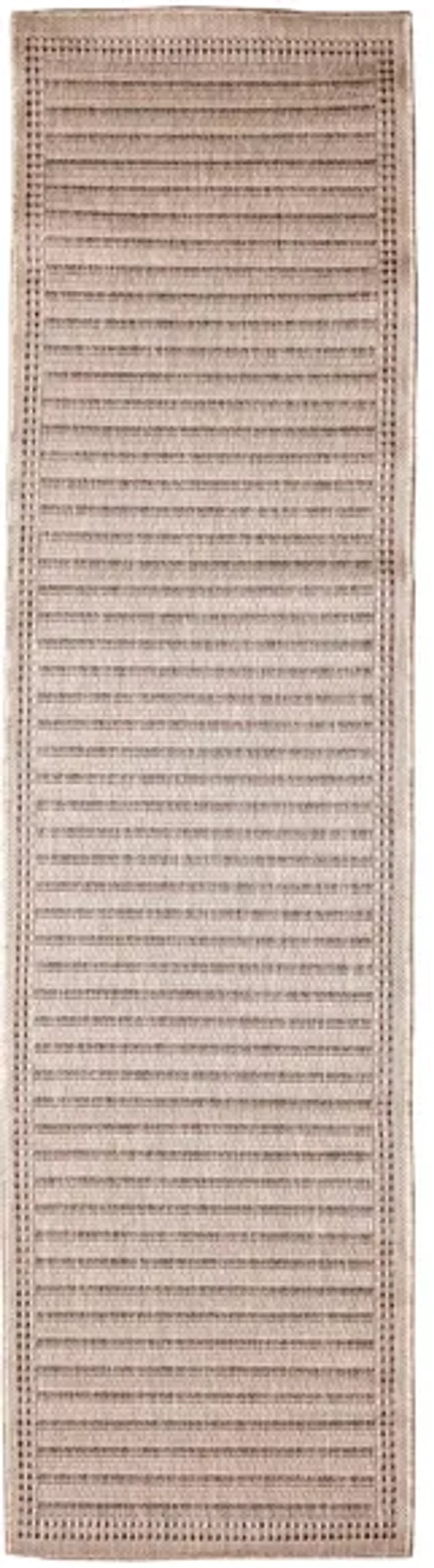 Liora Manne Malibu Simple Border Indoor/Outdoor Runner Rug in Neutral by Trans-Ocean Import Co Inc