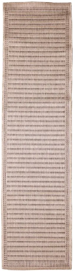 Liora Manne Malibu Simple Border Indoor/Outdoor Runner Rug in Neutral by Trans-Ocean Import Co Inc