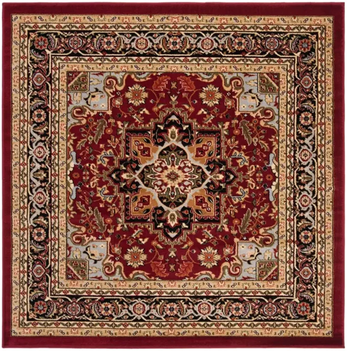 Mercia Area Rug in Red / Black by Safavieh