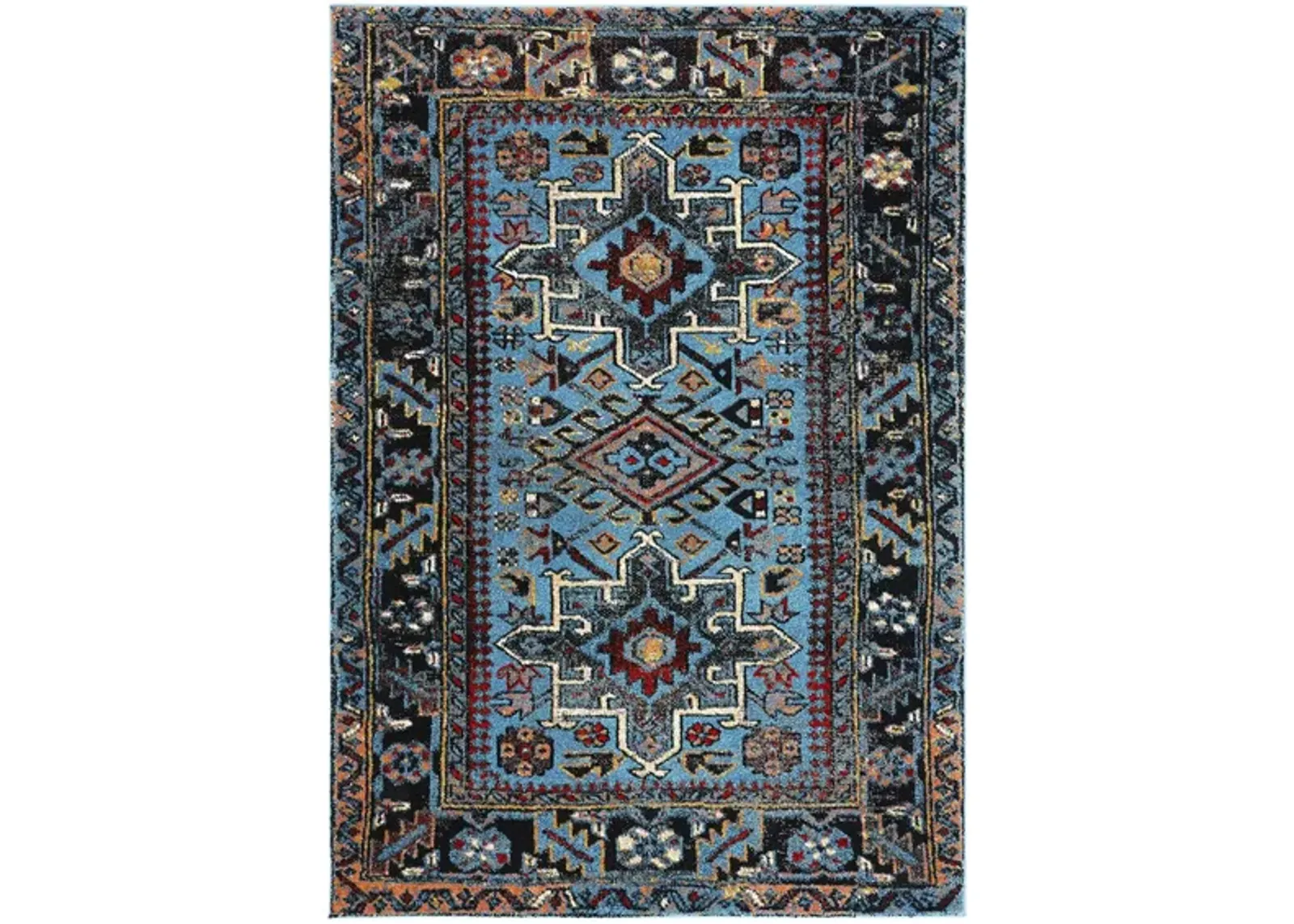 Darius Light Blue Area Rug in Light Blue & Black by Safavieh