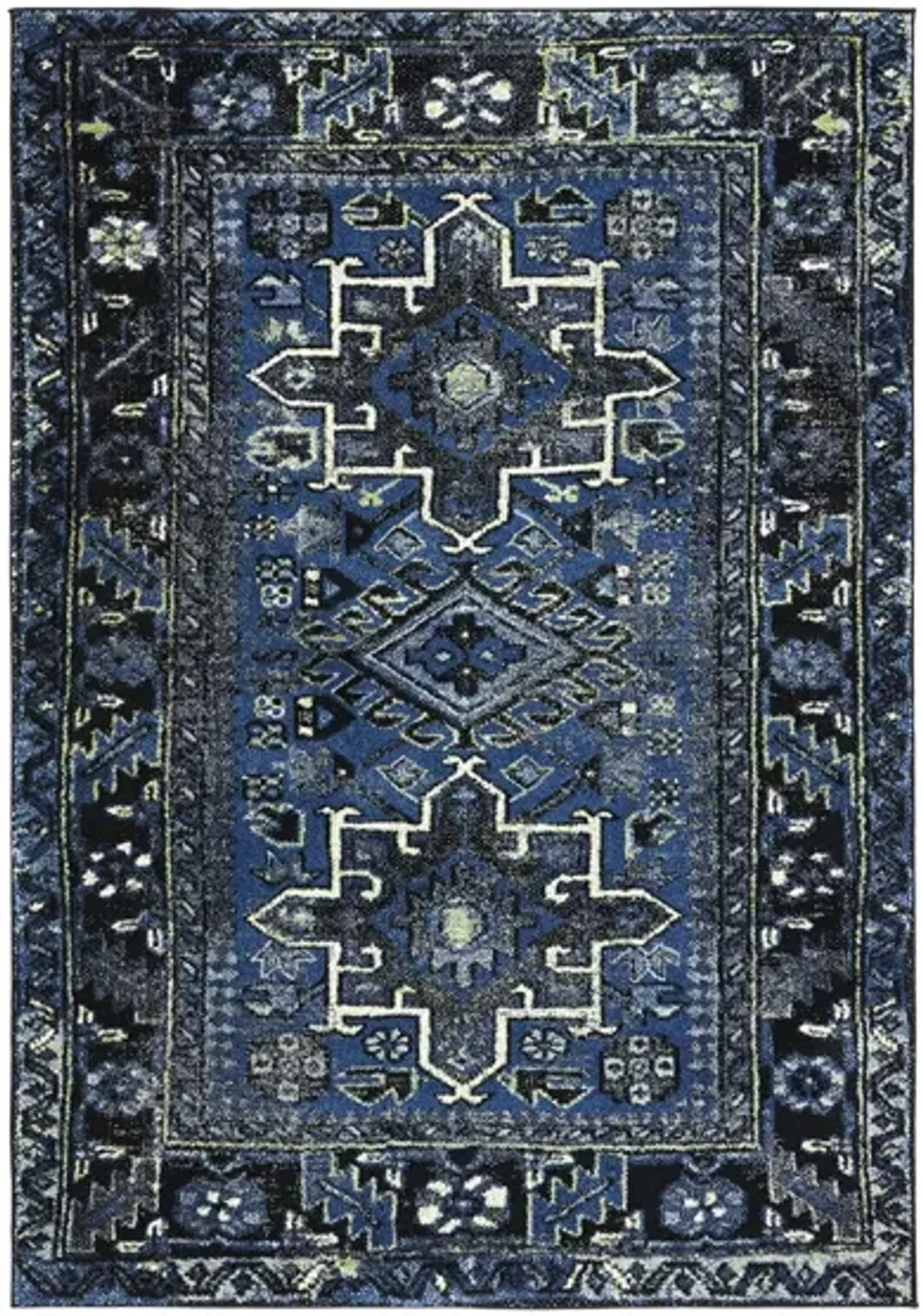 Darius Blue Area Rug in Blue & Grey by Safavieh