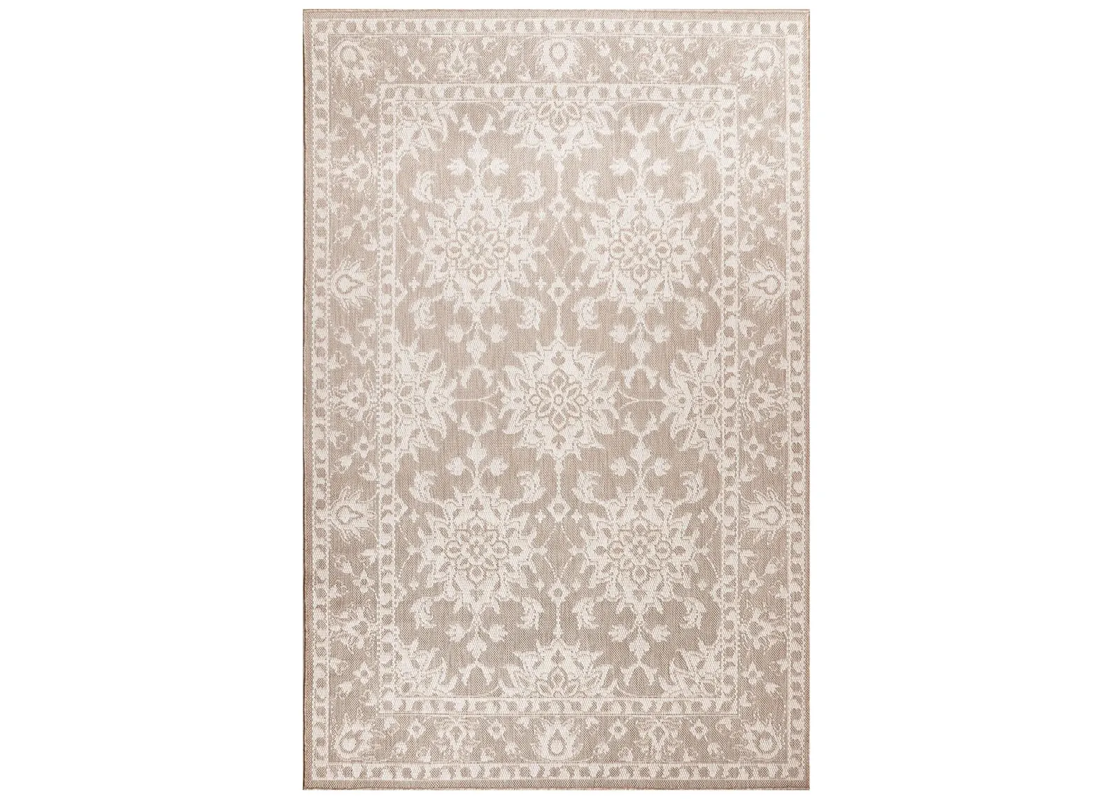 Liora Manne Malibu Kashan Indoor/Outdoor Area Rug in Neutral by Trans-Ocean Import Co Inc