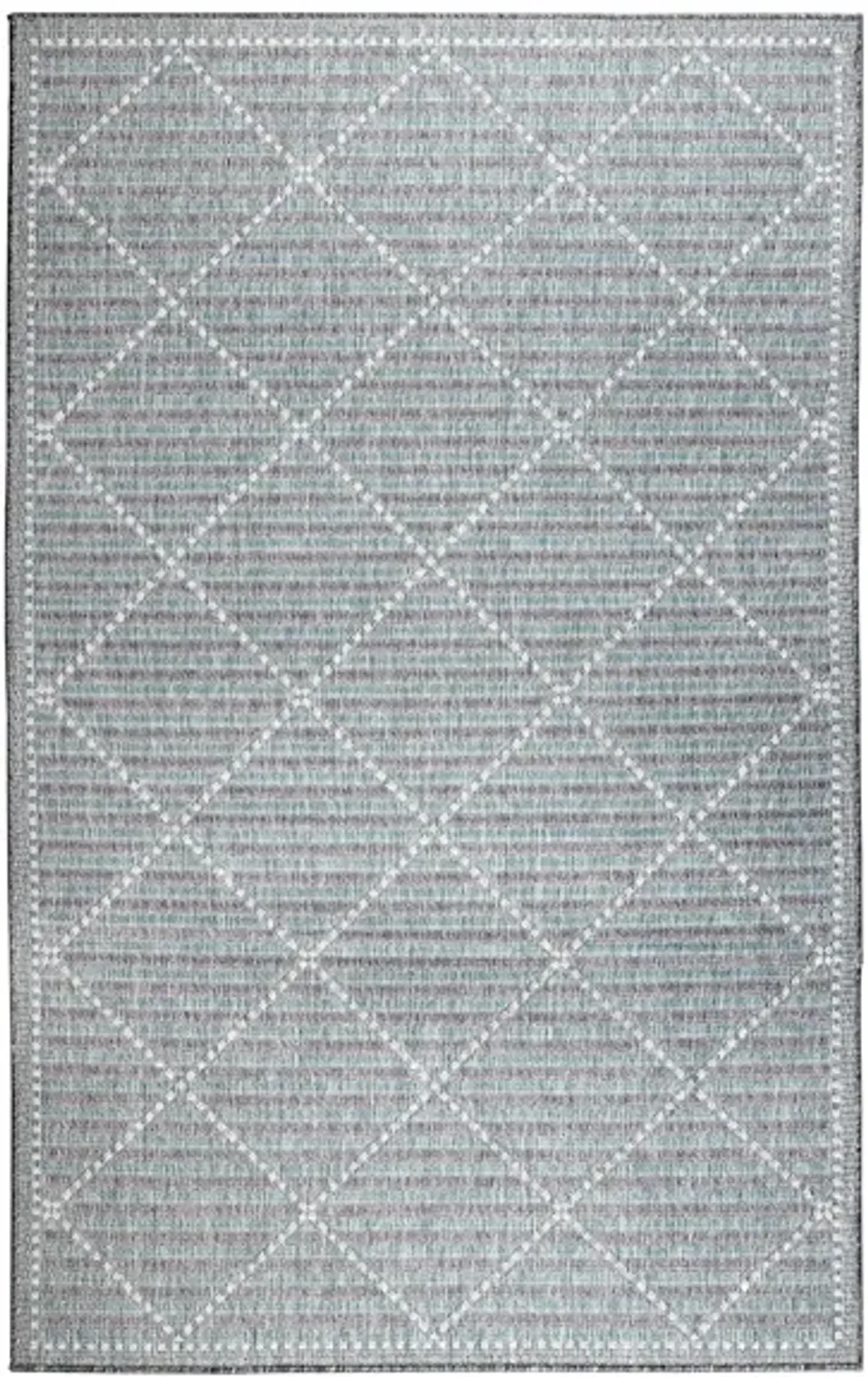 Liora Manne Malibu Checker Diamond Indoor/Outdoor Area Rug in Aqua by Trans-Ocean Import Co Inc