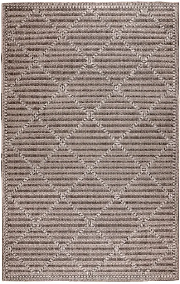 Liora Manne Malibu Checker Diamond Indoor/Outdoor Area Rug in Neutral by Trans-Ocean Import Co Inc