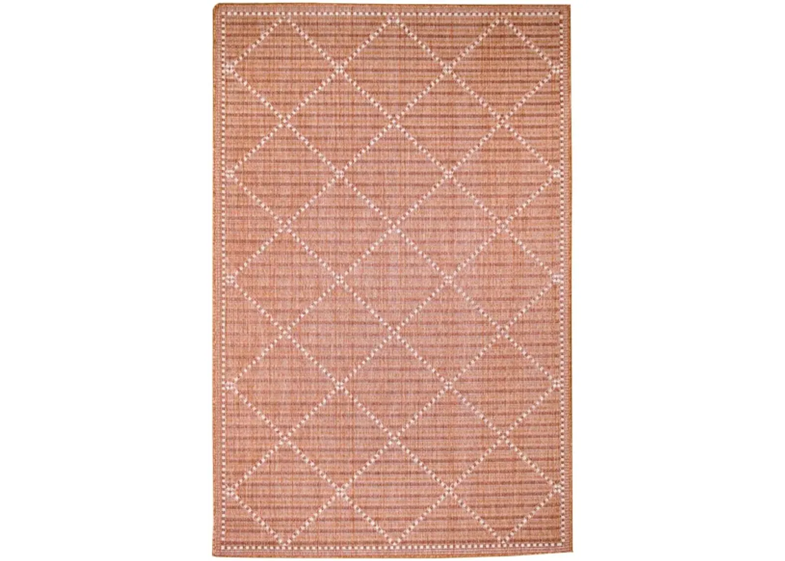 Liora Manne Malibu Checker Diamond Indoor/Outdoor Area Rug in Clay by Trans-Ocean Import Co Inc