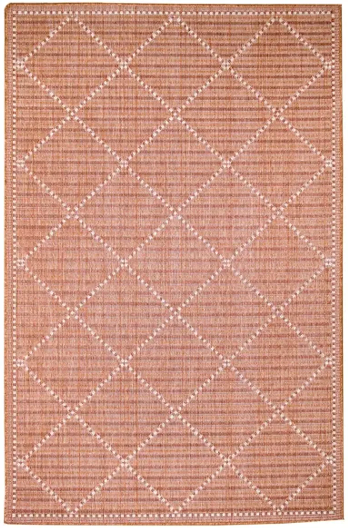 Liora Manne Malibu Checker Diamond Indoor/Outdoor Area Rug in Clay by Trans-Ocean Import Co Inc