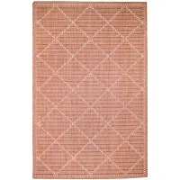 Liora Manne Malibu Checker Diamond Indoor/Outdoor Area Rug in Clay by Trans-Ocean Import Co Inc