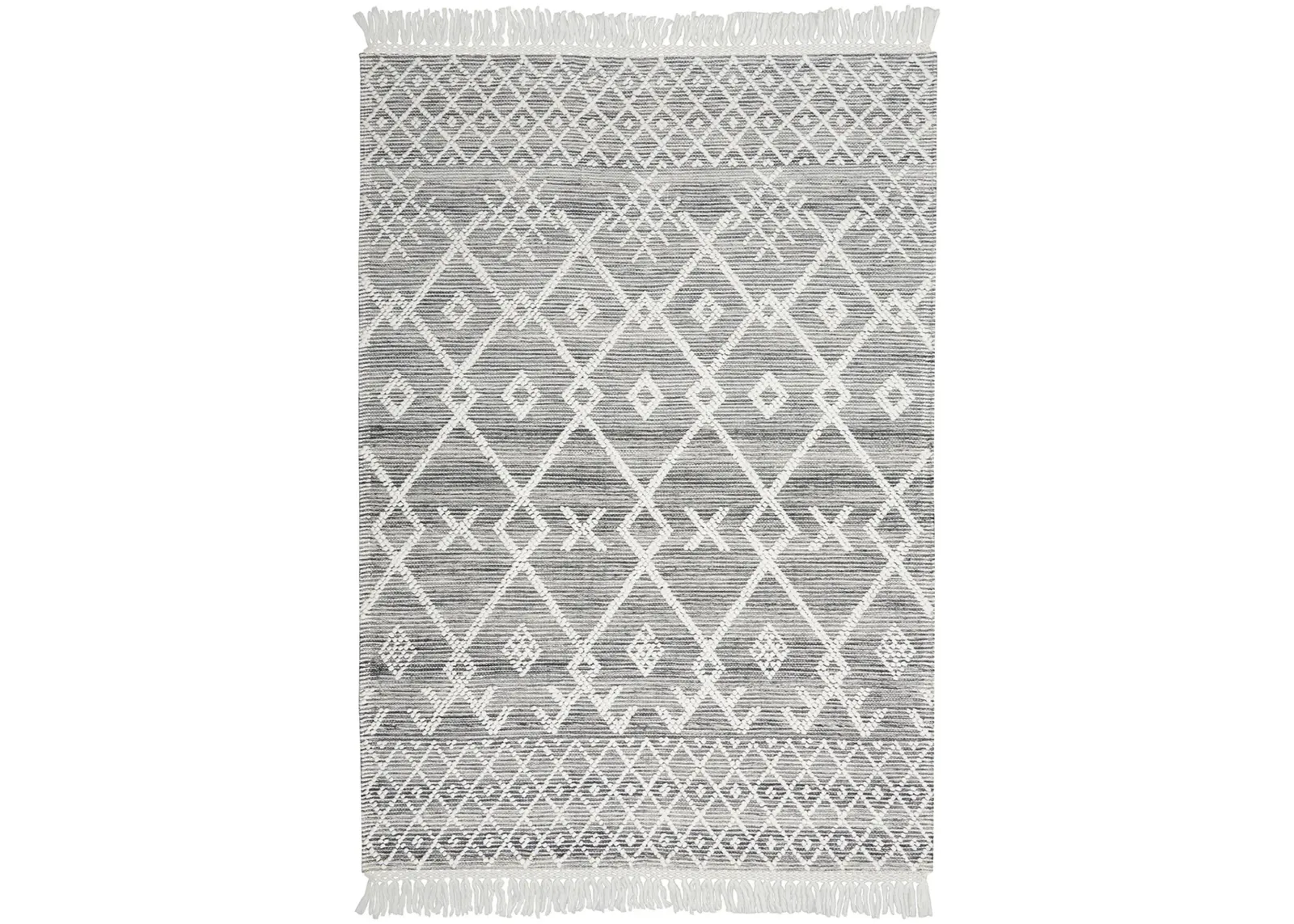 Nicole Curtis Kuu Area Rug in Gray/Ivory by Nourison