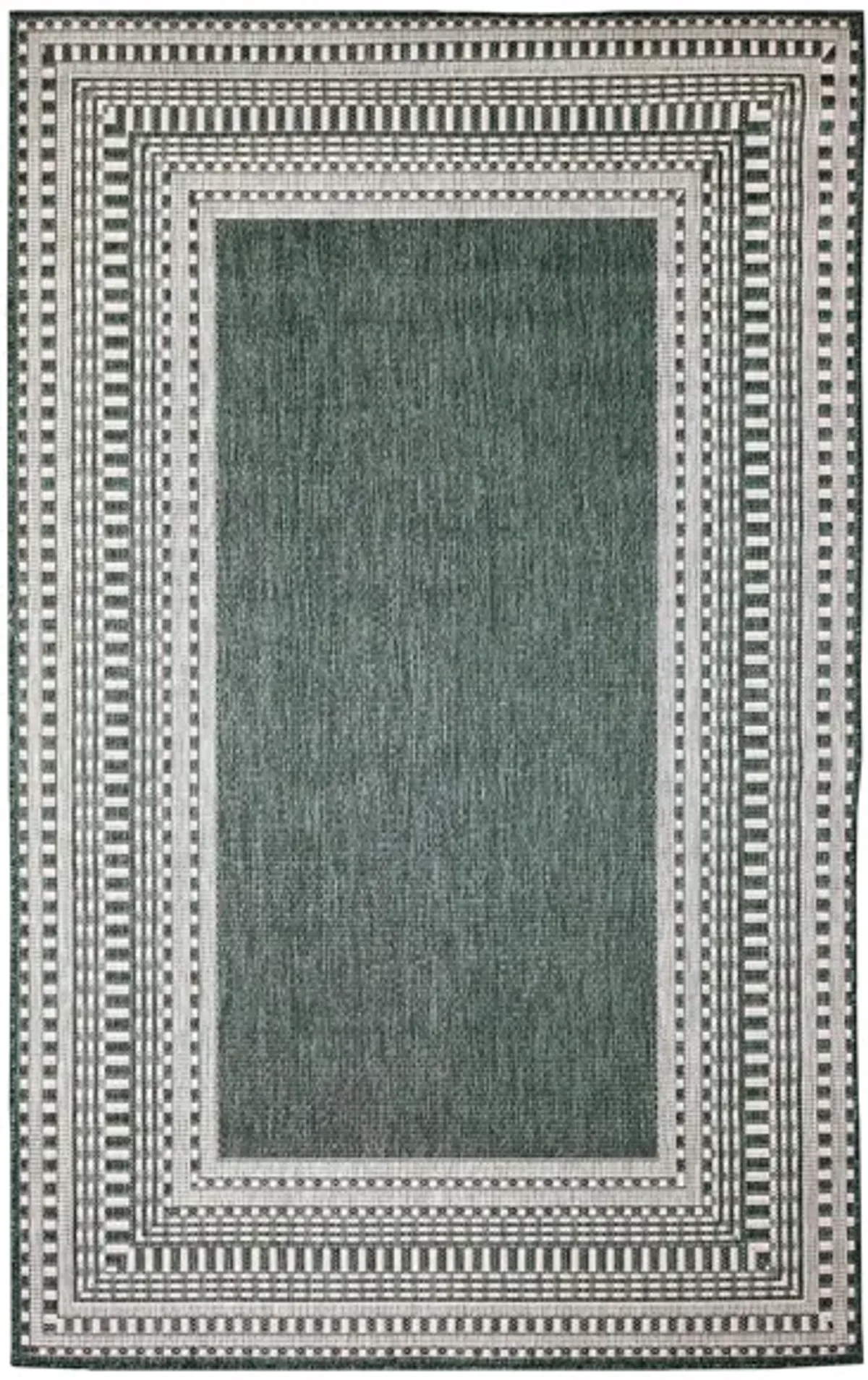 Liora Manne Malibu Etched Border Indoor/Outdoor Area Rug in Green by Trans-Ocean Import Co Inc