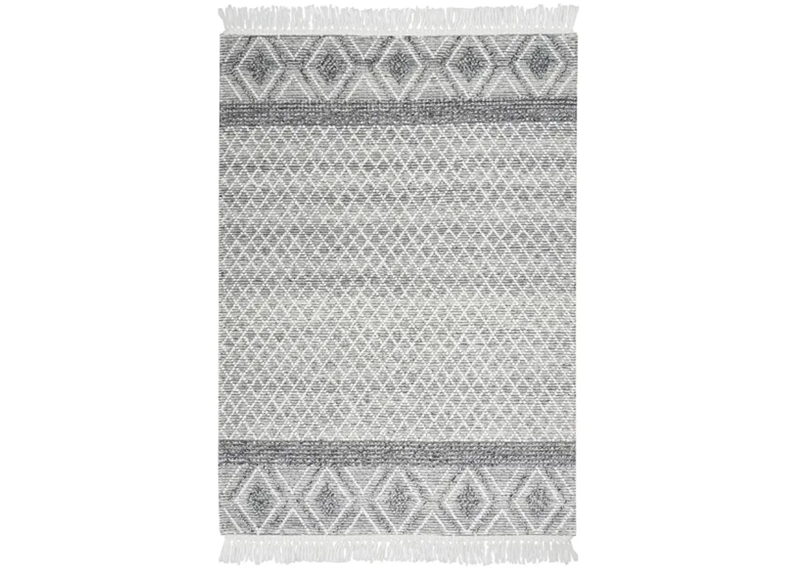 Nicole Curtis Kylo Area Rug in Gray/Ivory by Nourison