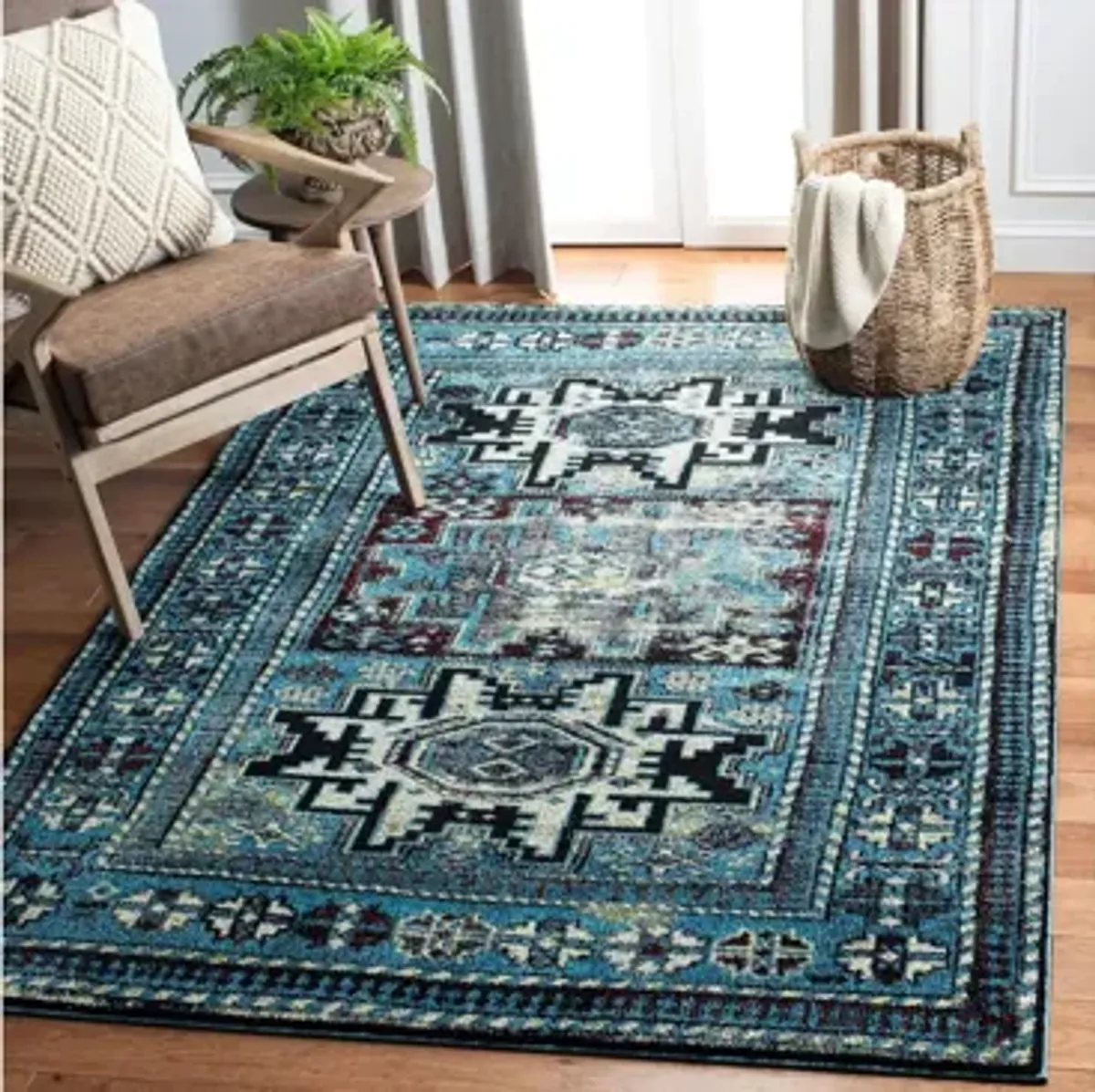Zagros Light Blue Area Rug