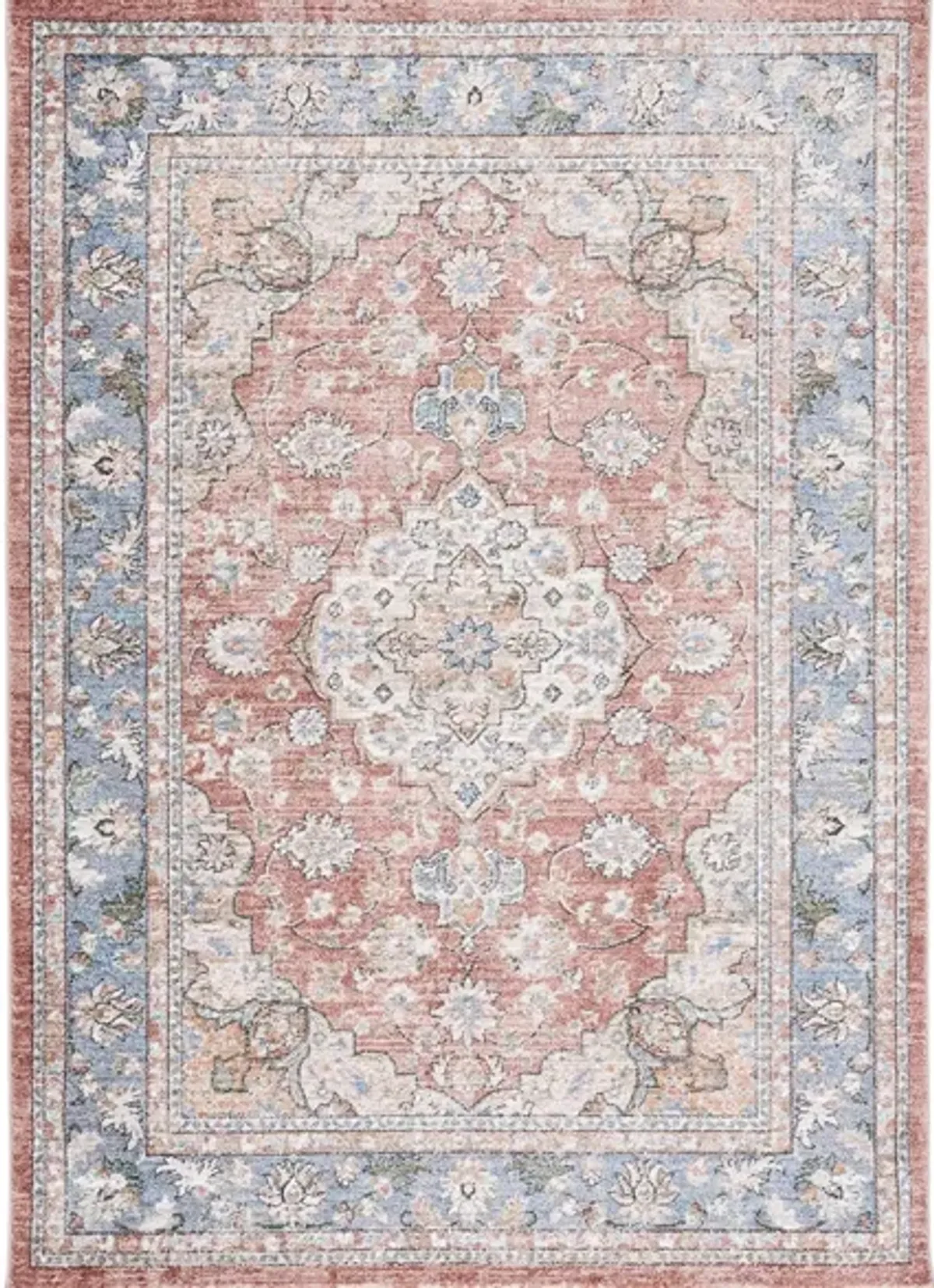 Jasmine Area Rug in Rust & Blue by Safavieh