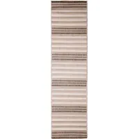 Liora Manne Malibu Faded Stripe Indoor/Outdoor Runner Rug in Neutral by Trans-Ocean Import Co Inc