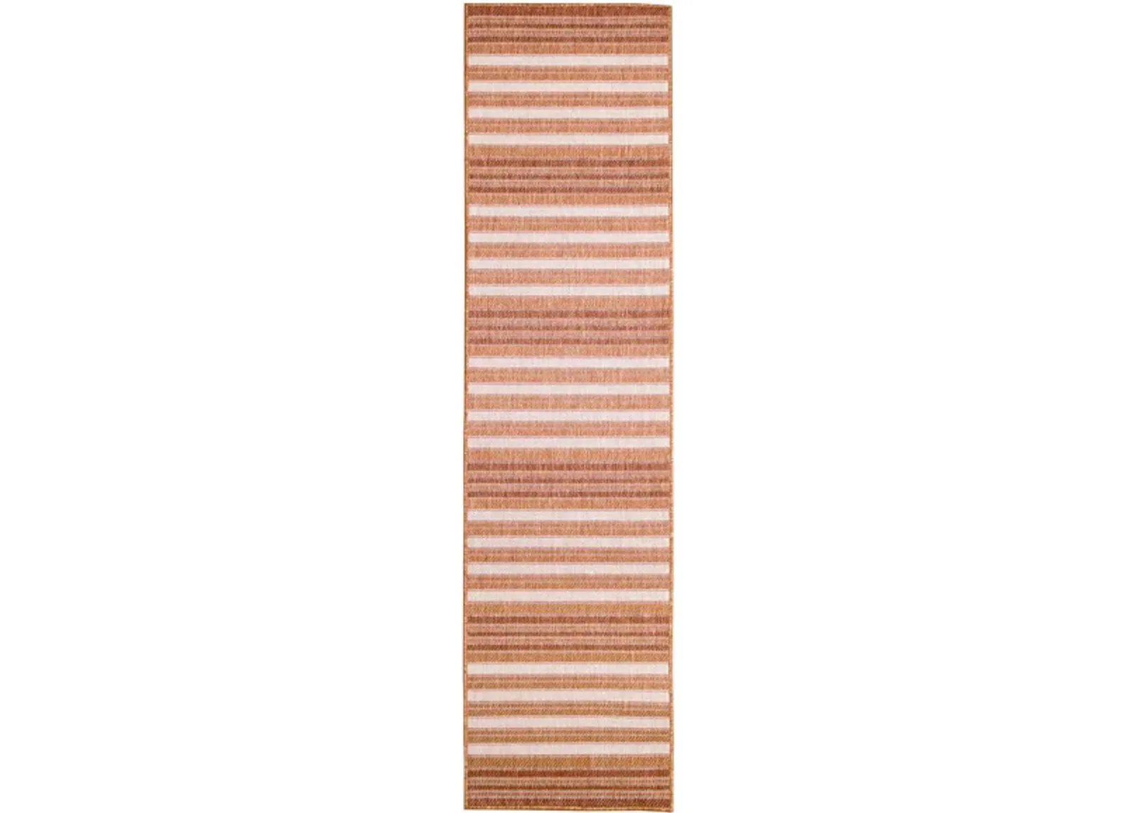 Liora Manne Malibu Faded Stripe Indoor/Outdoor Runner Rug in Clay by Trans-Ocean Import Co Inc