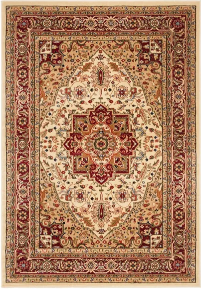 Mercia Area Rug in Ivory / Red by Safavieh