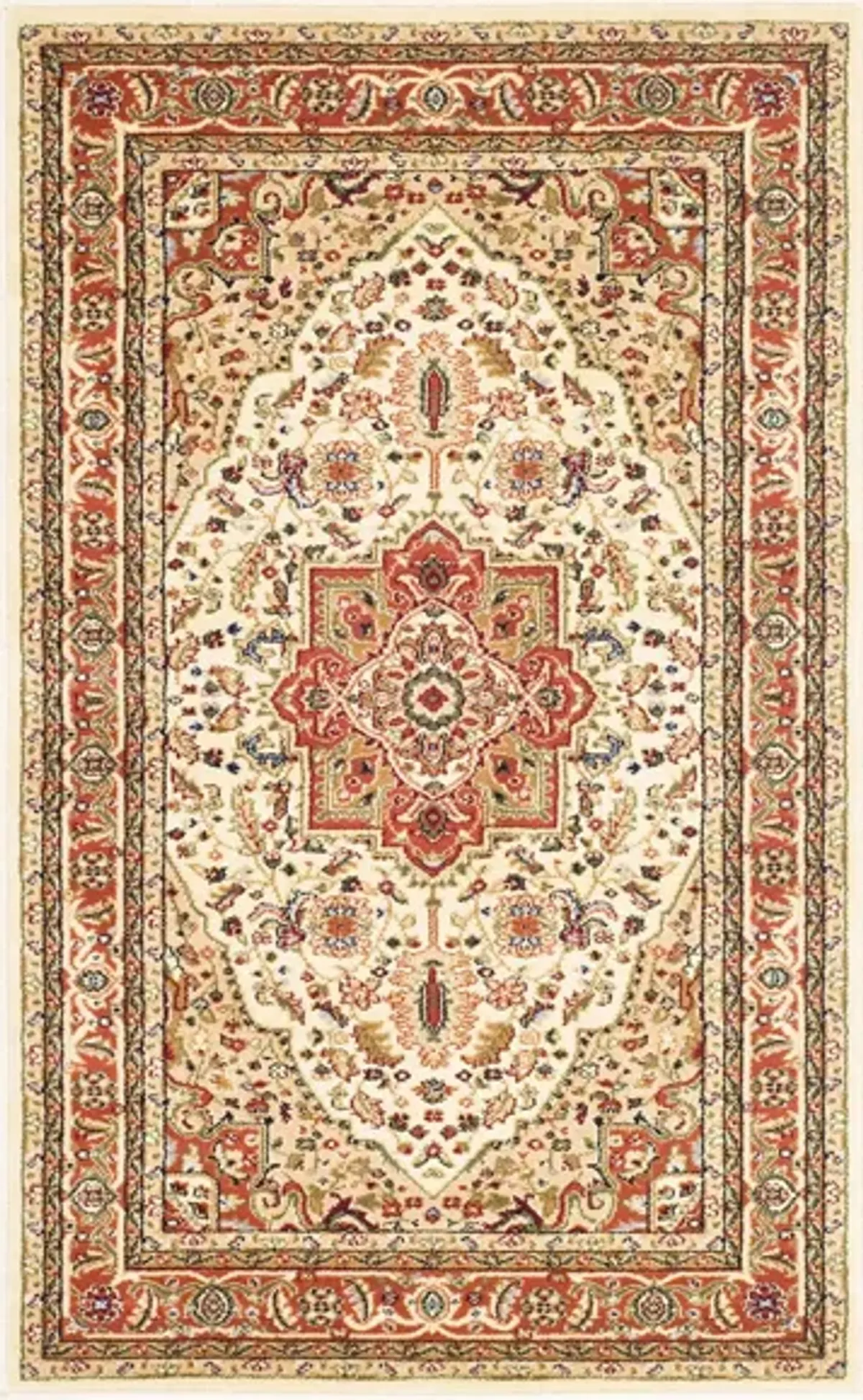 Mercia Area Rug in Ivory / Rust by Safavieh