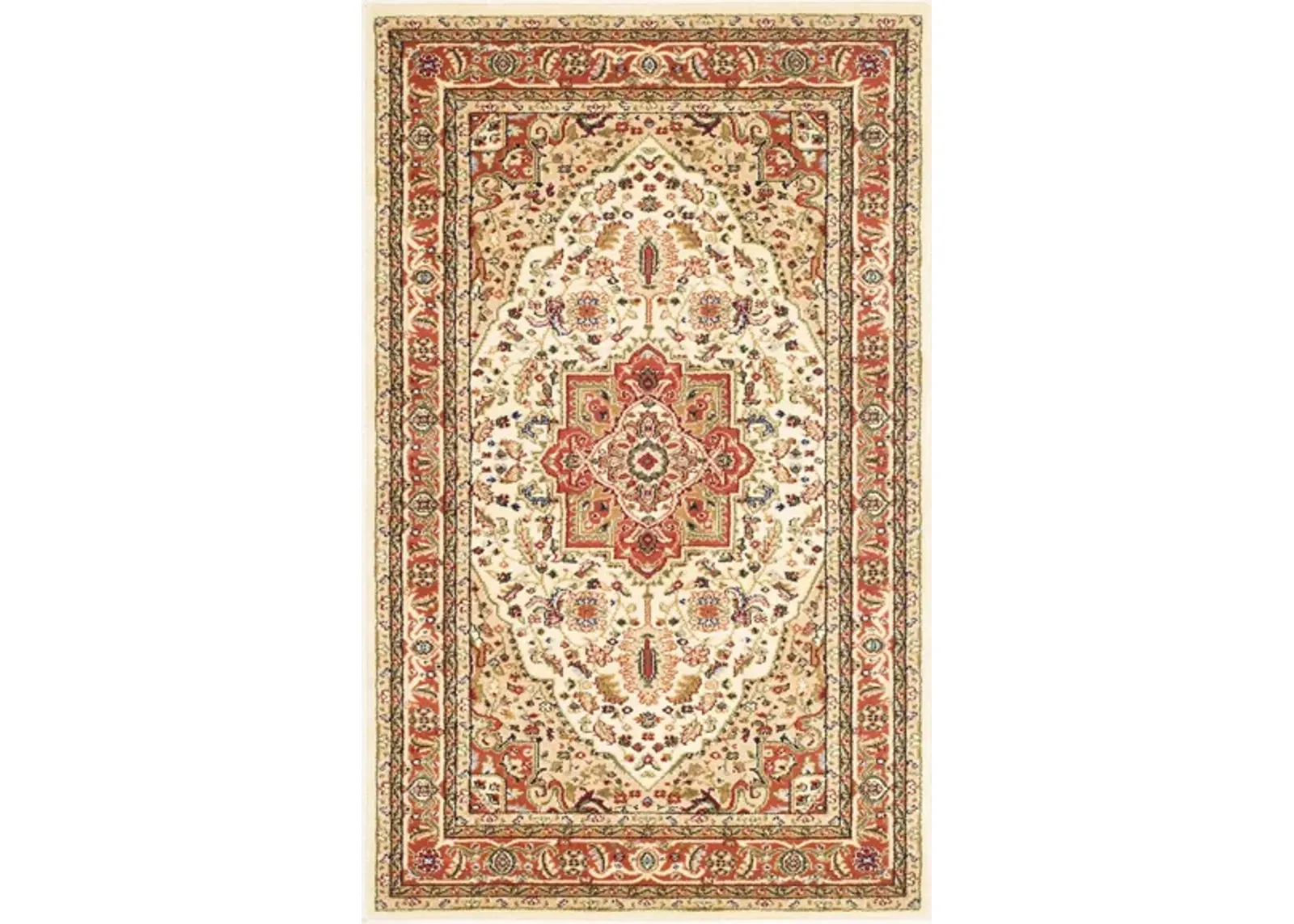 Mercia Area Rug in Ivory / Rust by Safavieh